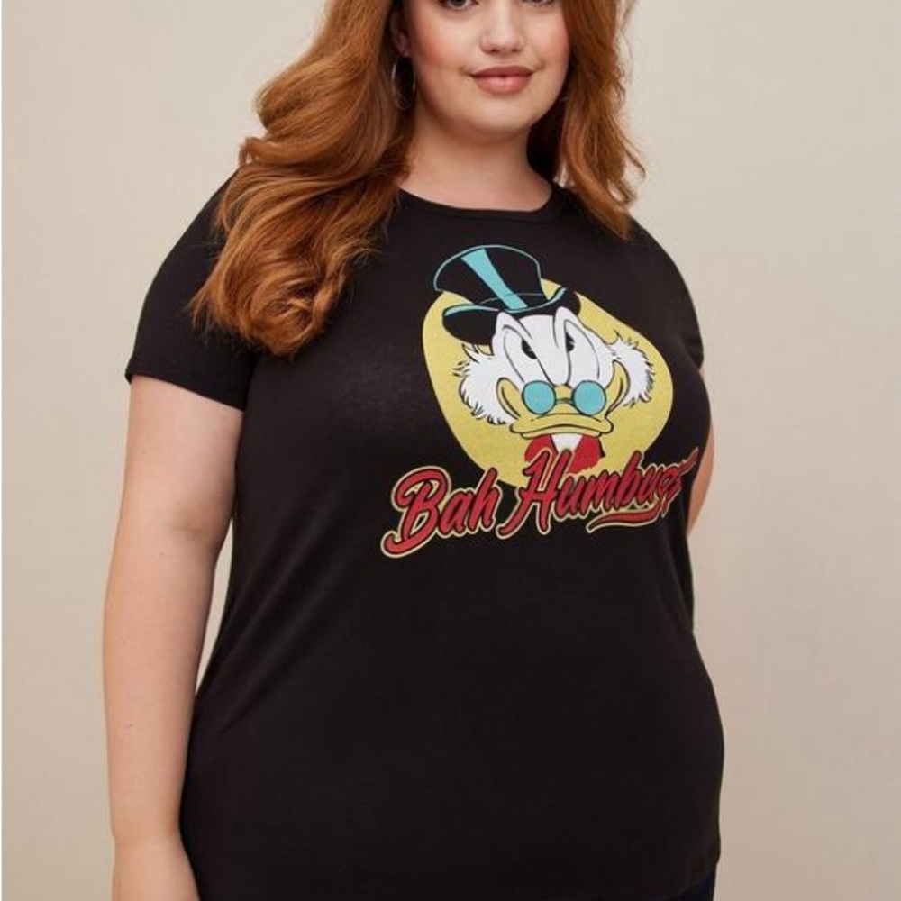 Torrid Disney Scrooge McDuck Crew Neck Split Hem Top 1X (14-16)
